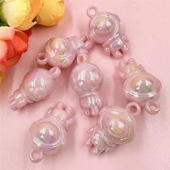 Мода 7 шт. бусины ювелирные аксессуары акрил DIY астронавт 32 мм розовый