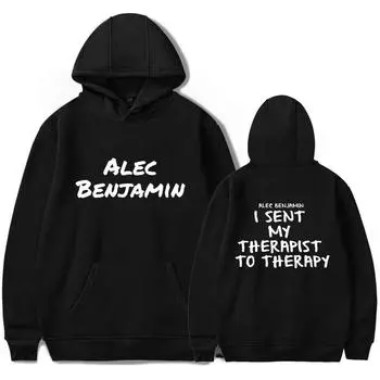 Мода Alec Benjamin толстовки осень длинный рукав унисекс Harajuku свитера уличная одежда свитшот XS чёрный