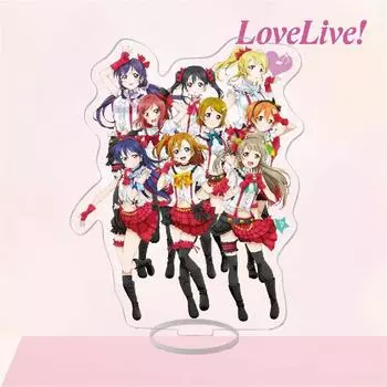 Мода Аниме Love Live Group Стенд Модель Пластина Брелок Котори Минами Нико Ядзава Сонода Уми Фигурки Стенд Держатель Стол 1