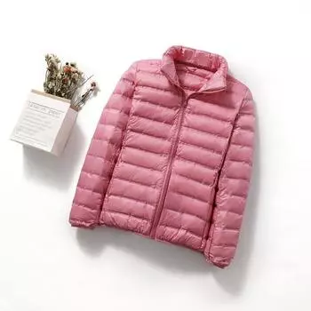 МОДА Бесшовная зимняя новая куртка-пуховик 2024 года женская короткая с воротником-стойкой легкая модная флисовая куртка большого размера одежда S белый