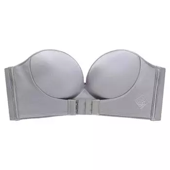 мода Без бретелек на спине, без стального кольца, удобная сборка, маленькая грудь, чашка AB, свадебное платье, нижнее белье, бюстгальтер. 70A серый