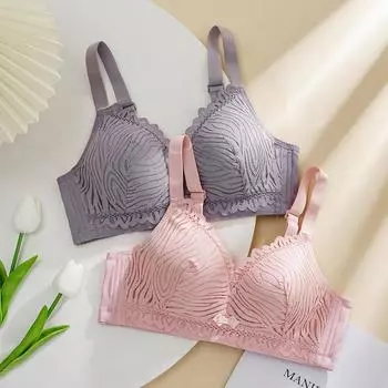 мода без стального кольца собирает тонкое нижнее белье кружево сексуальное регулировка большой размер бюстгальтера 75 красный