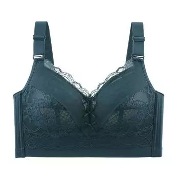 мода без стального обода большой размер нижнего белья женское толстый мм многогрудный регулировка тип прикрытие груди 34/75B красный