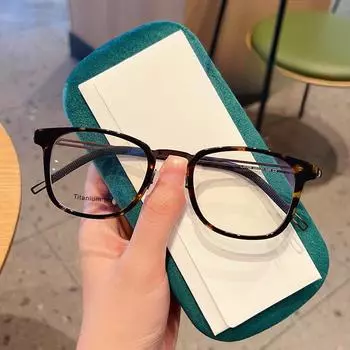 Мода Бизнес Ретро Чистый Титан Многоугольник Хоксбилл Маленькая Оправа Очки Оправа
