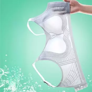 мода Большая чашка бесшовная спереди застежка крест накрест красивая сзади большой размер нижнее белье женское верх поддержка анти провисание коллекция грудь 75C