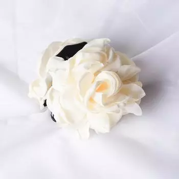 Мода Большая Камелия Тканевый Цветок Краб Заколки для Волос Большой Пластиковый Держатель для Хвоста Зажимы для Волос Свадебная Вечеринка Аксессуары для Волос