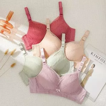 мода Большой размер тонкий и дышащий регулировка нижнего белья собирает кружевной бюстгальтер чехол 75 красный