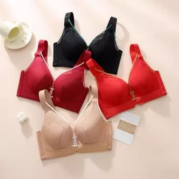 мода Большой размер тонкое бесшовное нижнее белье тетя антипровисающий спортивный бюстгальтер собранный и закрытый бюстгальтер для груди 75C чёрный