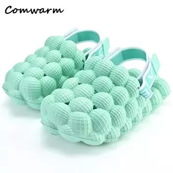 мода Comwarm Детские тапочки Bubble Slippers Новые детские летние сандалии для отдыха на открытом воздухе Пляжные тапочки для мальчиков и девочек Закрытый носок Домашняя обувь 25-26(17-17.5cm)
