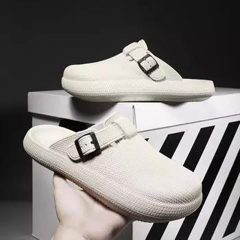 мода Comwarm Классические мужские сабо Шлепанцы Модные мужские стельки EVA Мюли Тапочки Поддержка свода Водонепроницаемые садовые туфли Регулируемые сандалии 36(22.5cm) белый