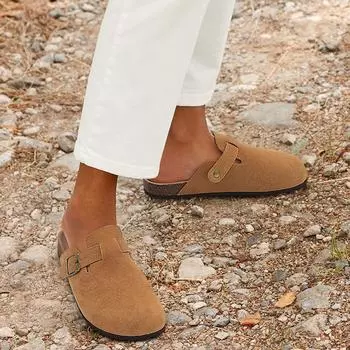 мода Comwarm Модные пробковые сабо для женщин и мужчин Тапочки со стелькой из пробки Летняя пляжная обувь с поддержкой свода стопы Комфортные домашние тапочки 36(fit 22cm)