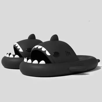 мода Comwarm Новые тапочки Shark для женщин и мужчин Модные сандалии Shark для отдыха на пляже Шлепанцы Lovers Home Lovely Bathroom Shark Slides 36-37(22.5-23cm) розовый