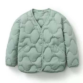 МОДА Детская легкая и тонкая пуховая куртка с V-образным вырезом для мальчиков и девочек, зимний пуховик 2024 года, новый детский пуховик Одежда 100cm чёрный