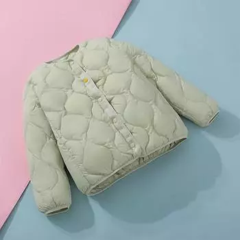 МОДА Детская легкая тонкая куртка-пуховик с подкладкой на осень-зиму, новые модели для мальчиков и девочек средней школы, теплая школьная форма для школьников, модная одежда 110cm