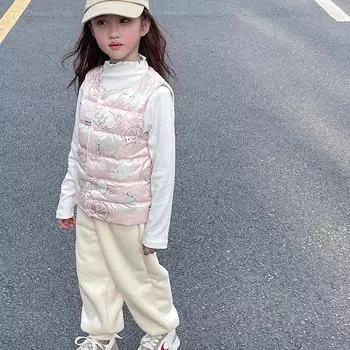 МОДА Детский пуховый жилет, верхняя одежда, жилет из белого утиного пуха для мальчиков и девочек, детский и детский зимний жилет, одежда для детей старшего возраста 100cm