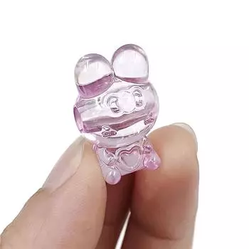 Мода DIY Прозрачные ювелирные изделия Аксессуары Браслет Ожерелье УФ-покрытие Ослепительный 5 шт. Кролик Бусины Свободные Материалы Ручной Работы Подвеска светло-зеленый