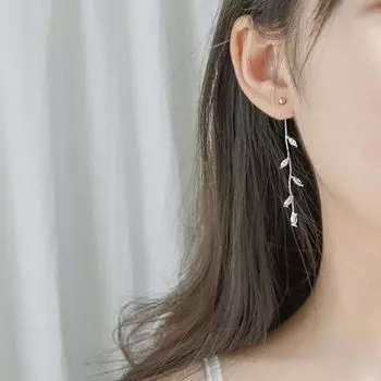 Мода Длинная кисточка Вечеринка Ювелирные изделия Подарок Женщины Модные аксессуары Корейские висячие серьги Серьги клип 1