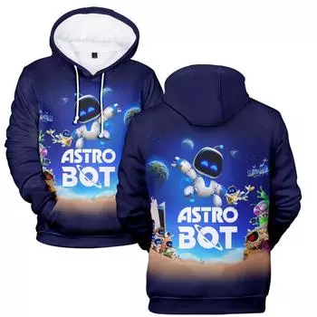 Мода для поклонников Astro Bot Аниме Печатный свитшот Спортивный Косплей Пуловеры Толстовка Косплей Костюм XS