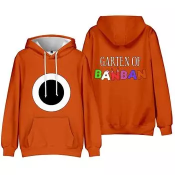Мода для поклонников Garten of Banban Мультфильм Печатный свитшот Спорт на открытом воздухе Косплей Пуловеры Толстовка Косплей Костюм XS