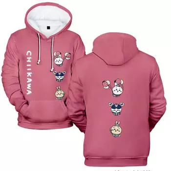 Мода для поклонников мультфильма «Чикава», толстовка с принтом, спортивный костюм для косплея, пуловеры с капюшоном, костюм для косплея XS