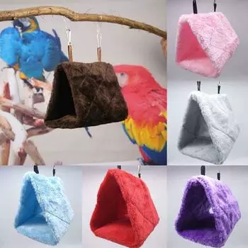 Мода для попугая, птица, попугай, теплая клетка-гамак, подвесная пещера, зимнее птичье гнездо, хижина, палатка, кровать светло-серый