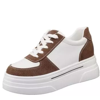 Мода для женщин 2024 Осень Новые разноцветные кроссовки на плоской платформе Прогулочные кроссовки Дышащие повседневные кроссовки Кроссовки Zapatillas Mujer 34 коричневый