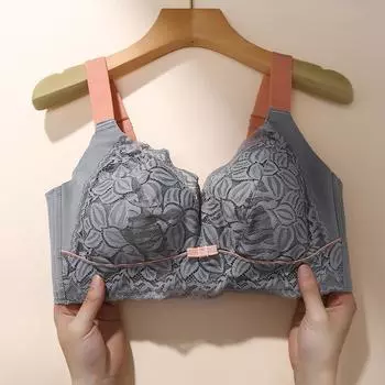 мода Двойная грудь нижнее белье женское большой размер без стального кольца толстый ММ тонкий собранный антипровисание 80 розовый