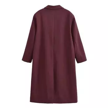 МОДА Европа и Америка 2024 новая женская одежда ретро свободная повседневная простая однобортная с длинными рукавами средняя и длинная тренчкот Одежда S