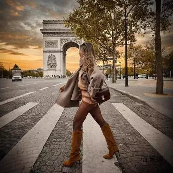 МОДА Европейская и американская зимняя новая женская одежда зимний шарф модель зуб рот универсальный короткий повседневный шерстяной жакет Одежда S хаки