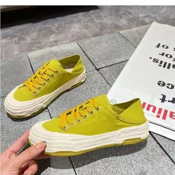 мода Фиолетовые зашнурованные парусиновые тапочки-кроссовки для молодежи, уличная обувь для девочек, женские полумокасины, кроссовки из вулканизированной ткани, женские кроссовки 35 фиолетовый