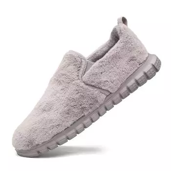 мода Fujeak искусственный мех теплые хлопковые ботинки для отдыха на природе противоскользящие зимние ботинки большого размера сверхлегкие удобные туфли на плоской подошве модная мужская повседневная обувь 40 чёрный