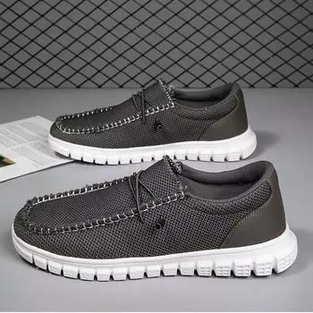 мода Fujeak Мужская обувь Удобные кроссовки Модные дышащие кроссовки для мужчин Сетчатые теннисные спортивные туфли Кроссовки для ходьбы 39 чёрный