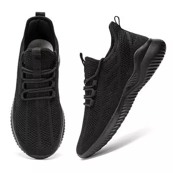 мода Fujeak Мужские кроссовки для бега Повседневные кроссовки для занятий спортом на открытом воздухе Дышащая спортивная обувь для тренировок по теннису Летняя сетчатая мужская обувь 40 чёрный