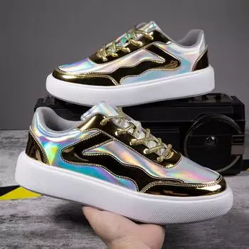 мода Fujeak новый стиль мужская спортивная обувь удобная роскошная обувь вулканизированная женская платформа повседневные кроссовки фитнес-лоферы Zapatos 39 черный белый