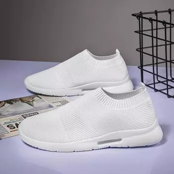 Мода Fujeak Ультралегкие повседневные кроссовки Большие размеры Нескользящие мокасины Удобная сетчатая спортивная мужская обувь для активного отдыха Дышащая обувь для ходьбы 36