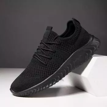 мода Fujeak унисекс повседневные кроссовки трикотажные спортивные туфли дышащие мужские спортивные кроссовки для бега и ходьбы кроссовки с противоскользящей подошвой обувь 36 чёрный