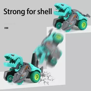 Мода Гладкий Край Раннее образование 4 цвета Мультфильм Динозавр Трансформация Игрушка Дети Детский автомобиль синий