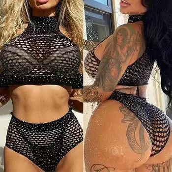 МОДА Горячая сексуальная сетчатая с вырезами женское нижнее белье больших размеров с вырезом боди эротическая пижама платье-комбинезон порно комплект нижнего белья fit for 40-75kg