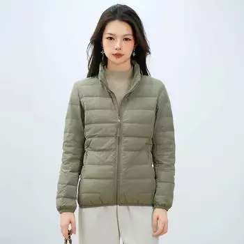 МОДА холодная зима новая женская 90-флисовая однотонная женская куртка-стойка бесшовный клееный пуховик короткая куртка большого размера Одежда S белый