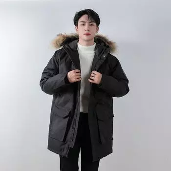 МОДА холодная зима новый большой меховой воротник 90 бархатный енотовый пуховик с шапкой утолщенная куртка большого размера Одежда S красный