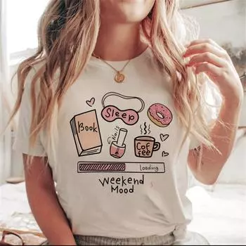 Мода и отдых 90-х годов модная милая футболка женская с коротким рукавом летняя женская модная женская рубашка с принтом футболка с узором XXL