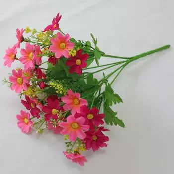 Мода Имитация цветов Домашний Сад Свадебные Украшения Искусственный цветок Декор для дома Пластиковый цветок DIY Гирлянда Цветок ромашки Подарок Новый фиолетовый