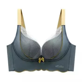 мода изменение температуры без стального кольца, маленькая грудь собирает нижнее белье, женский большой размер регулировка бюстгальтера 90C слоновая кость
