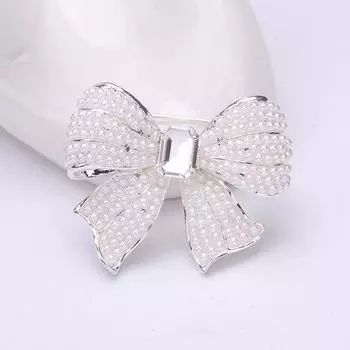 Мода Элегантные Женские Девушки Бант Стразы Жемчуг Булавки Корсаж Изысканное Высокое Качество Женская Вечеринка Свадьба Броши Значки
