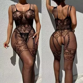МОДА Эротическое белье Сексуальное женское белье Женское нижнее белье Боди Открытая промежность Эластичность Сетчатое боди Чулки Горячее порно Сексуальное нижнее белье Костюмы One Size