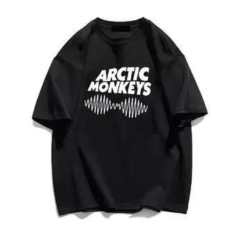 Мода комикс Harajuku повседневная Arctic Monkey одежда женская футболка с коротким рукавом Y2k футболка одежда комикс уличная одежда S