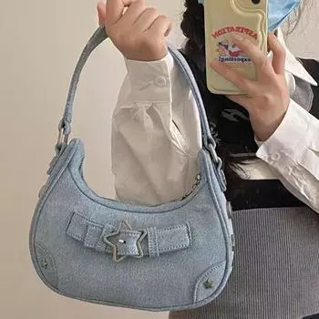 МОДА Корейская Повседневная Винтажная Белая Звезда Плечо Подмышки Большая Сумка Женские Слинг Сумки Кожаные Кошельки На Молнии Сумки Женская Сумка-Саквояж 2024 чёрный