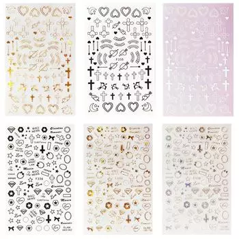 Мода Красота ногтей стикер DIY наклейка смешанный стиль маникюр декор женщин подарок F339