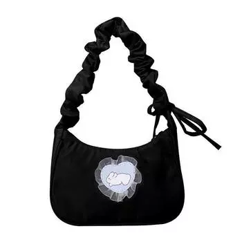 Мода Кроссбоди Нейлоновый Клатч Сумки через плечо Сумки Сумка-слинг чёрный