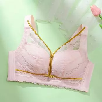 мода кружевное нижнее белье анти-провисание боковая регулировка груди ультратонкая чашка бюстгальтера 75 белый